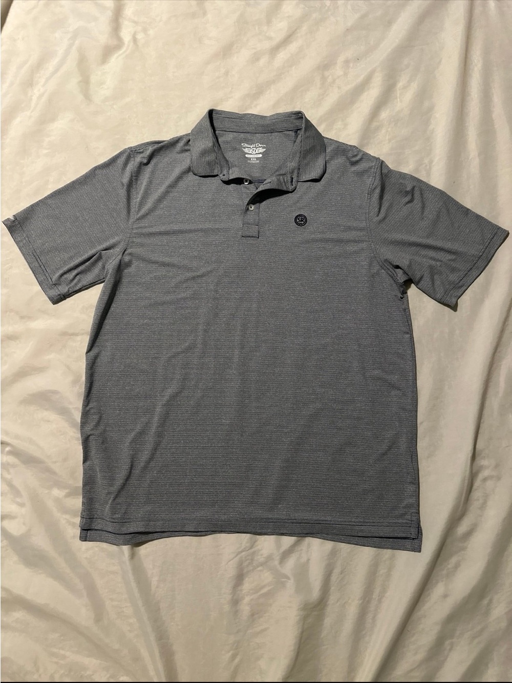 Straight Down Striped Golf Polo Shirt XXL